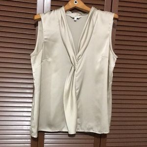 Light gold color sleeveless Kasper shell XL